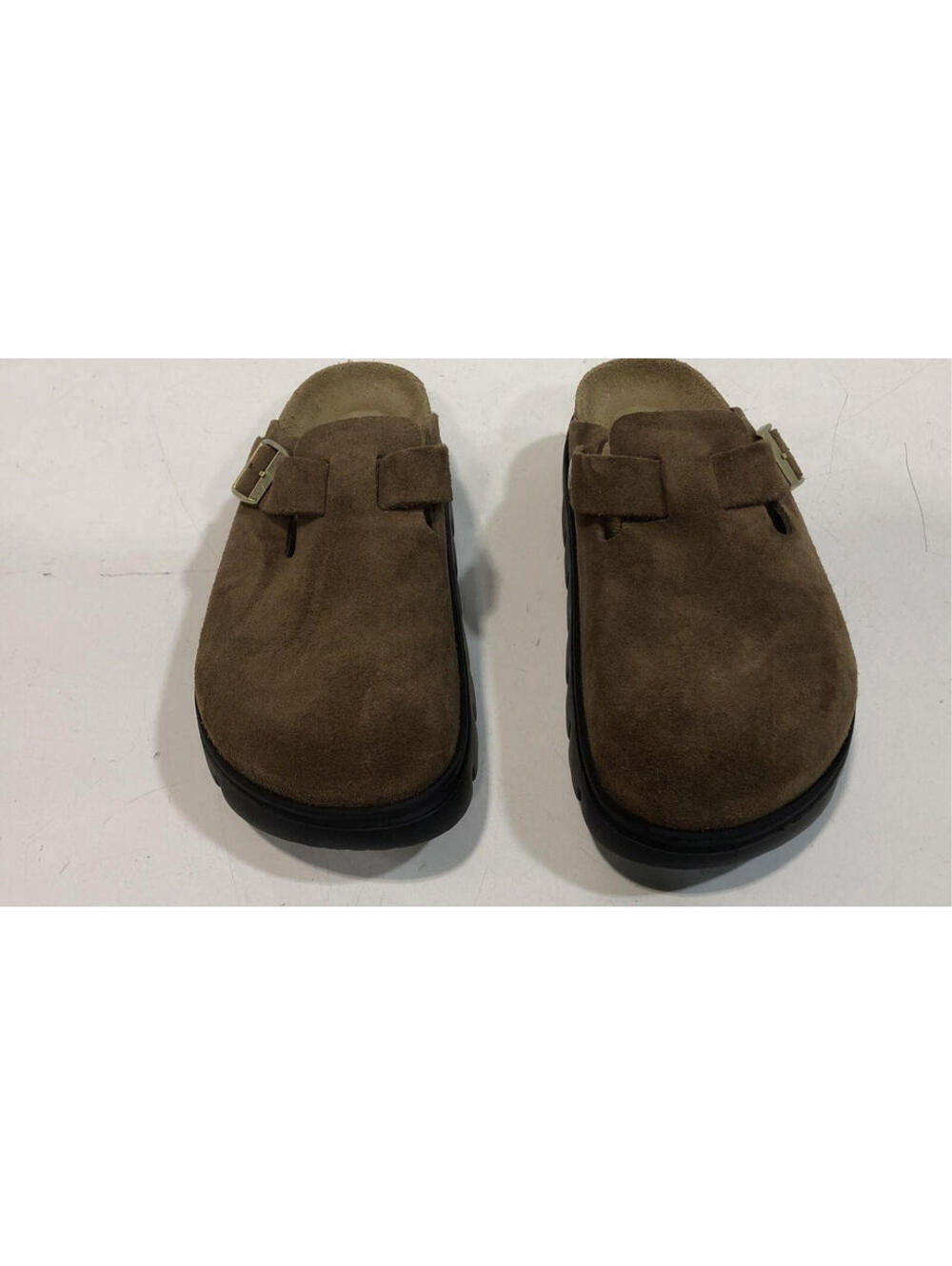 Birkenstock Papillio Boston Chunky Suede Clogs Dark tea 38 US Women's 7/7.5